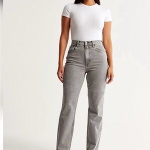 Abercrombie 90s Relaxed Straight Ultra High Rise Gray Women's Jeans